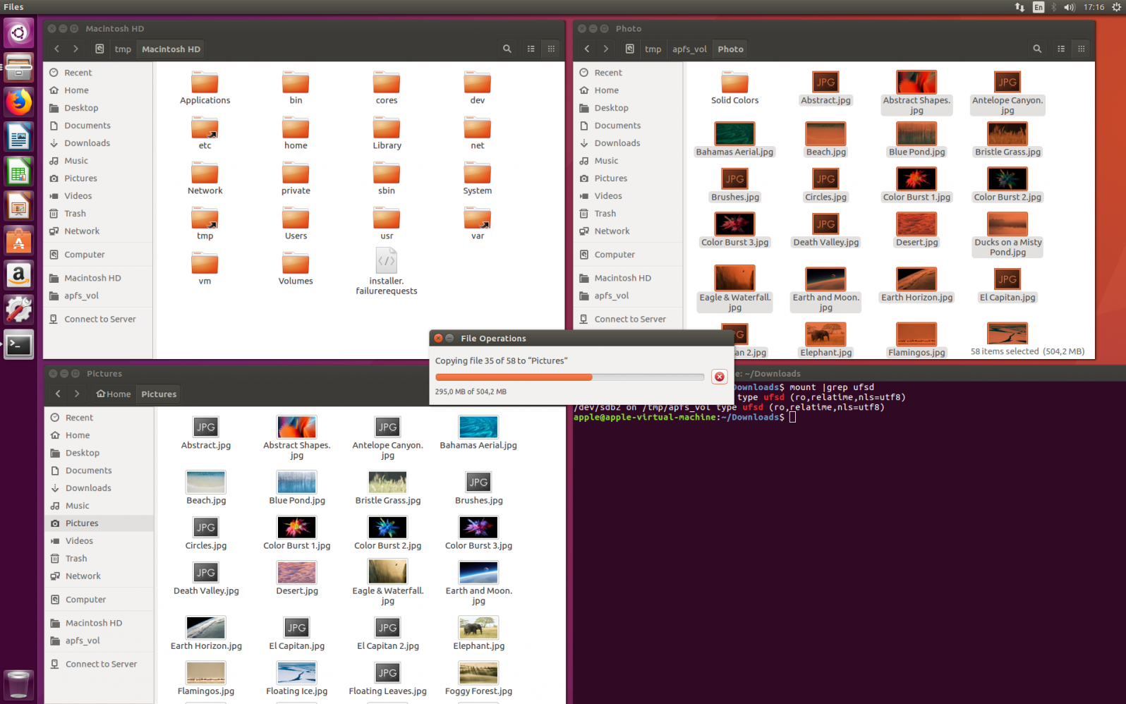 APFS for Linux by Paragon Software. Открывайте и копируйте файлы с томов APFS. Screenshot.