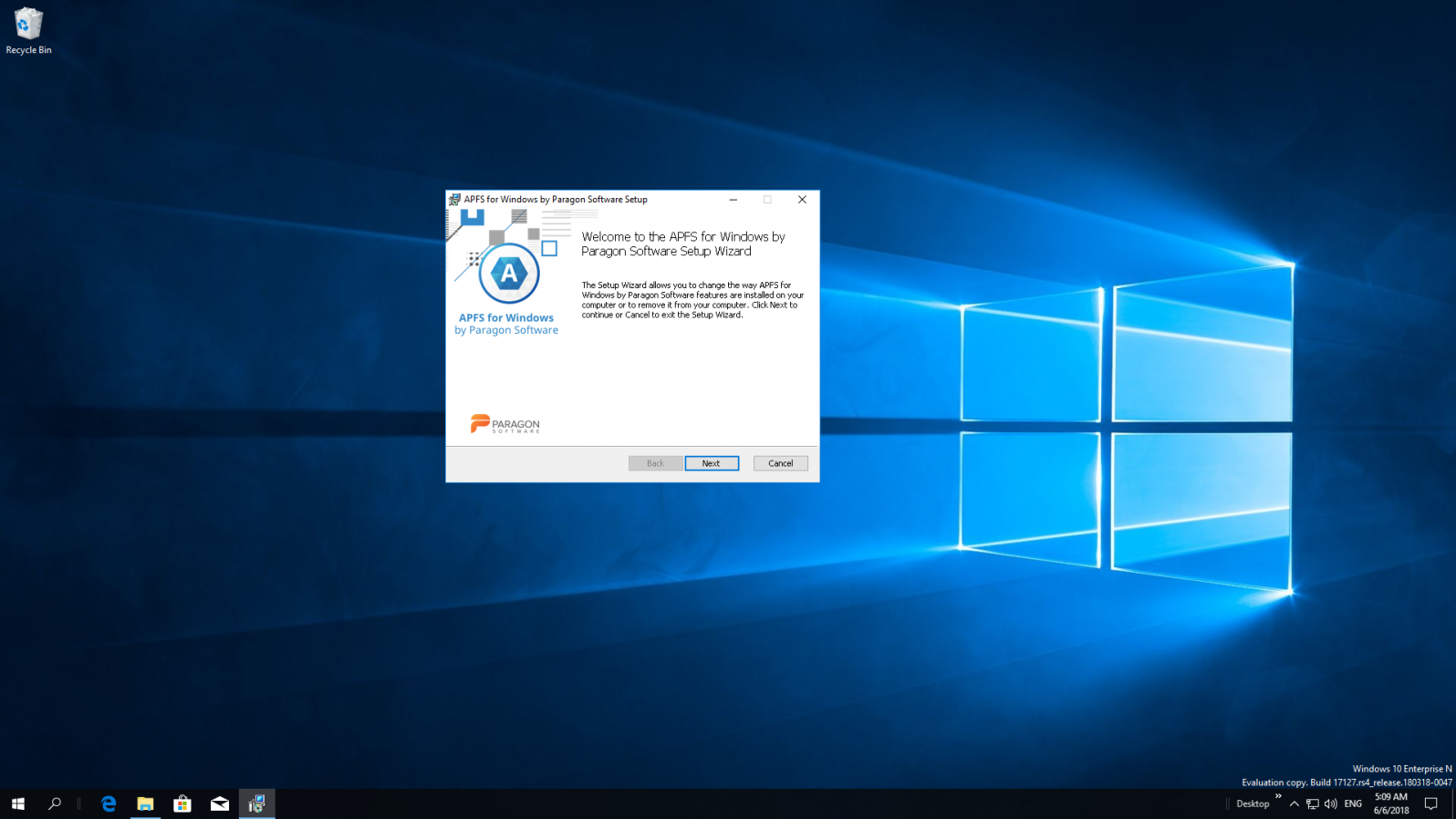 APFS for Windows by Paragon Software. Lea y guarde archivos en unidades HDD, SSD o flash en Windows. Captura de pantalla.