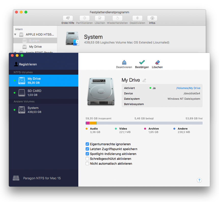 ntfs platten auf mac schreiben