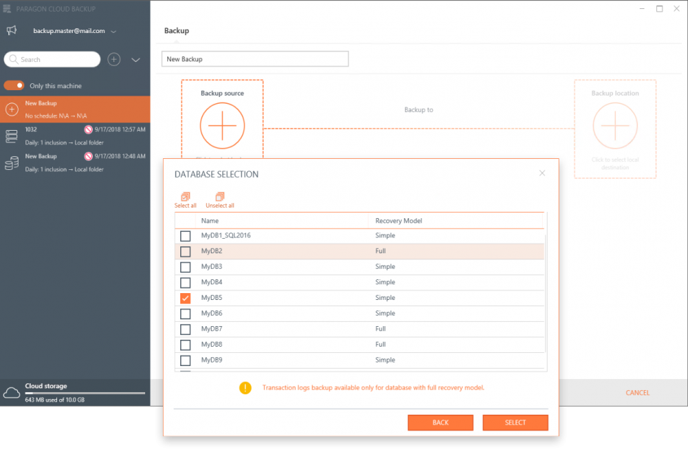 Резервное копирование баз данных SQL