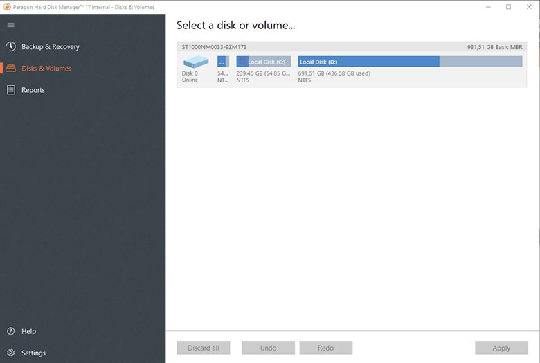Manage backup operations on Windows Screenshot