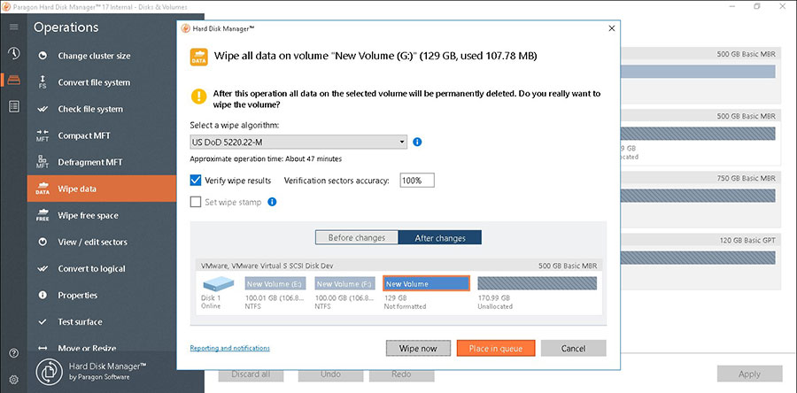 Safe migration of Windows OS Manage single partitions or entire disks to new storage devices Screenshot