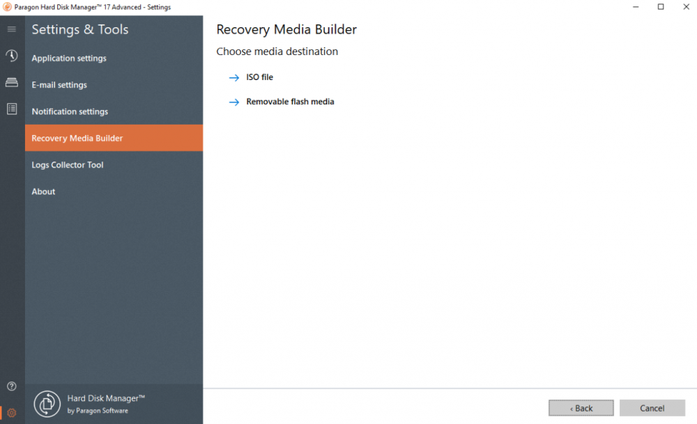 Screenshots of Backup & Recovery. Screenshot.