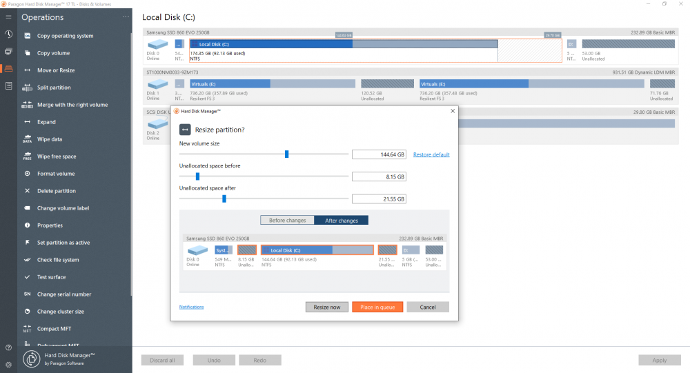 resize partition